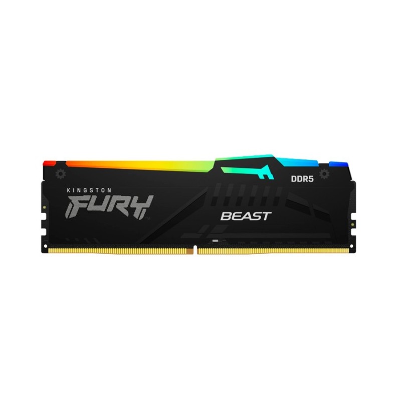 Memoria Kingston 32GB DDR5 5200MHz Fury Beast Black RGB
