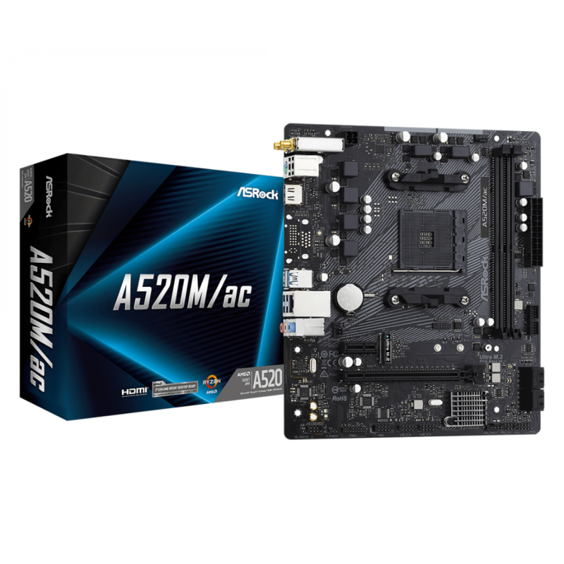 Motherboard ASRock (AM4) A520M/AC WiFi