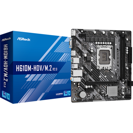 Motherboard ASRock (LGA1700) H610M-HDV/M.2 R2.0 DDR4