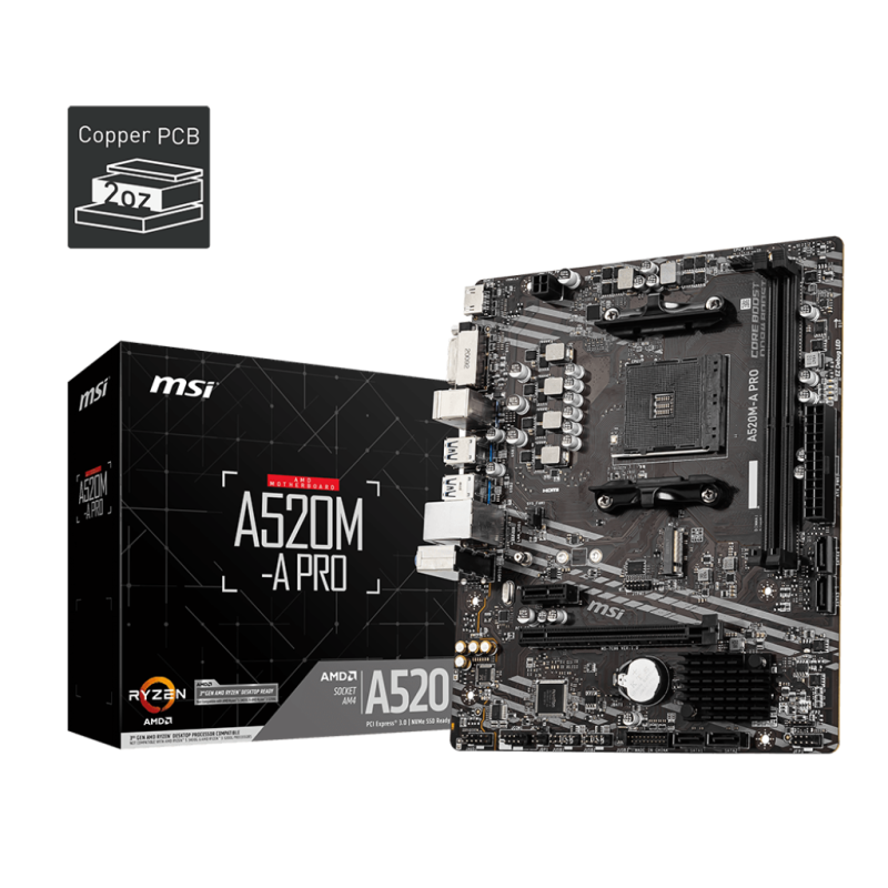 Motherboard MSI (AM4) Pro A520M-A DDR4