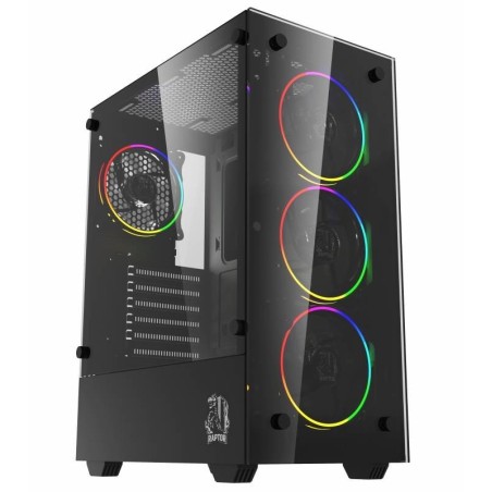 Gabinete Raptor Sentinel TG Mid-Tower RGB Fan x4 w/button control
