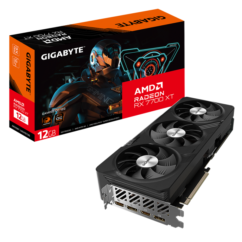 Placa de Video Gigabyte RX 7700 XT Gaming OC 12GB