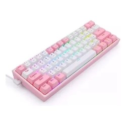 Teclados Redragon Fizz Pro Pink/White red switch spanish wireless K616-RGB PW SP