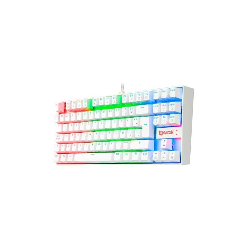 Teclado Redragon Kumara White red switch spanish K552W-RGB-1R-SP 