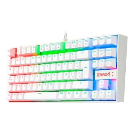 Teclado Redragon Kumara White red switch spanish K552W-RGB-1R-SP 