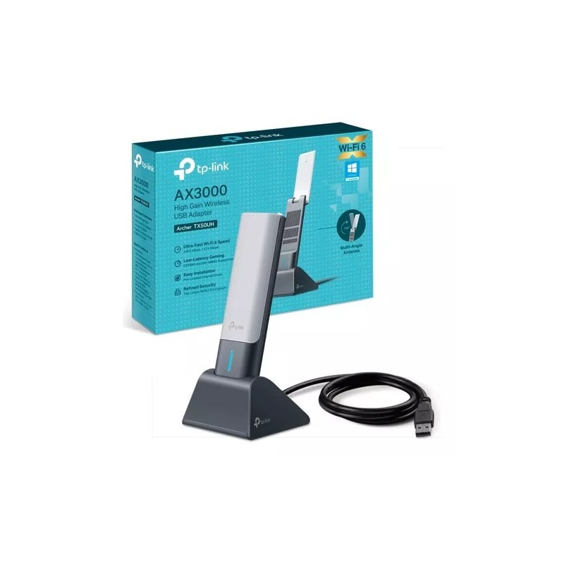 Adaptador WIFI Archer TX50UH P.RedW USB AX3000 D.Band High Gain 2 Ant