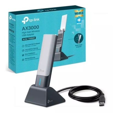 Adaptador WIFI Archer TX50UH P.RedW USB AX3000 D.Band High Gain 2 Ant