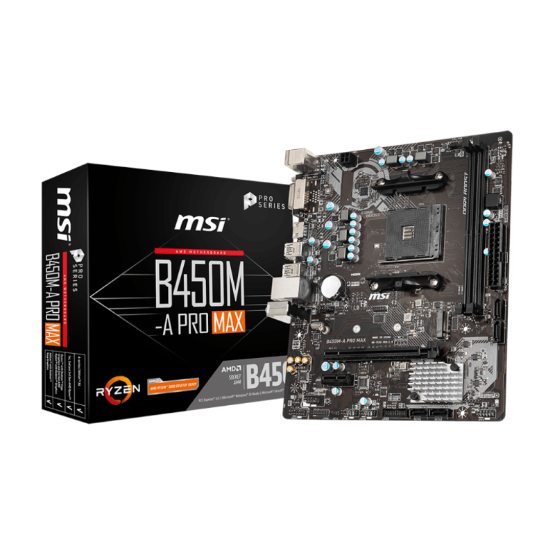 Motherboard MSI (AM4) Pro B450M-A MAX DDR4
