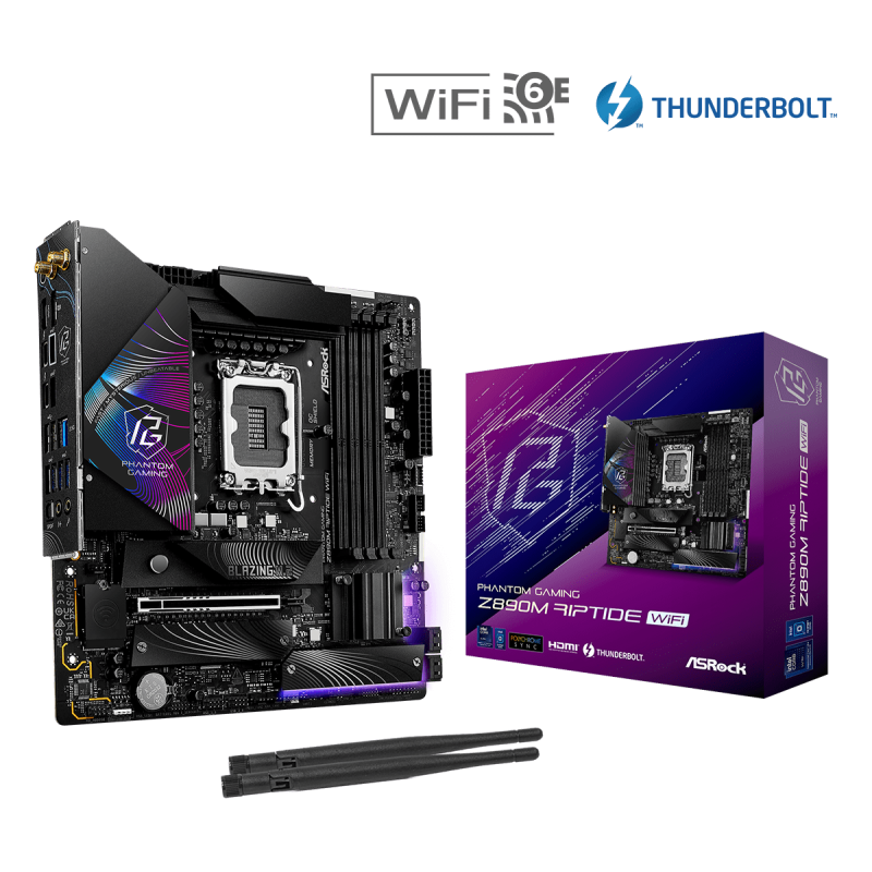 Motherboard ASRock (LGA1851) Z890M Riptide WiFi DDR5