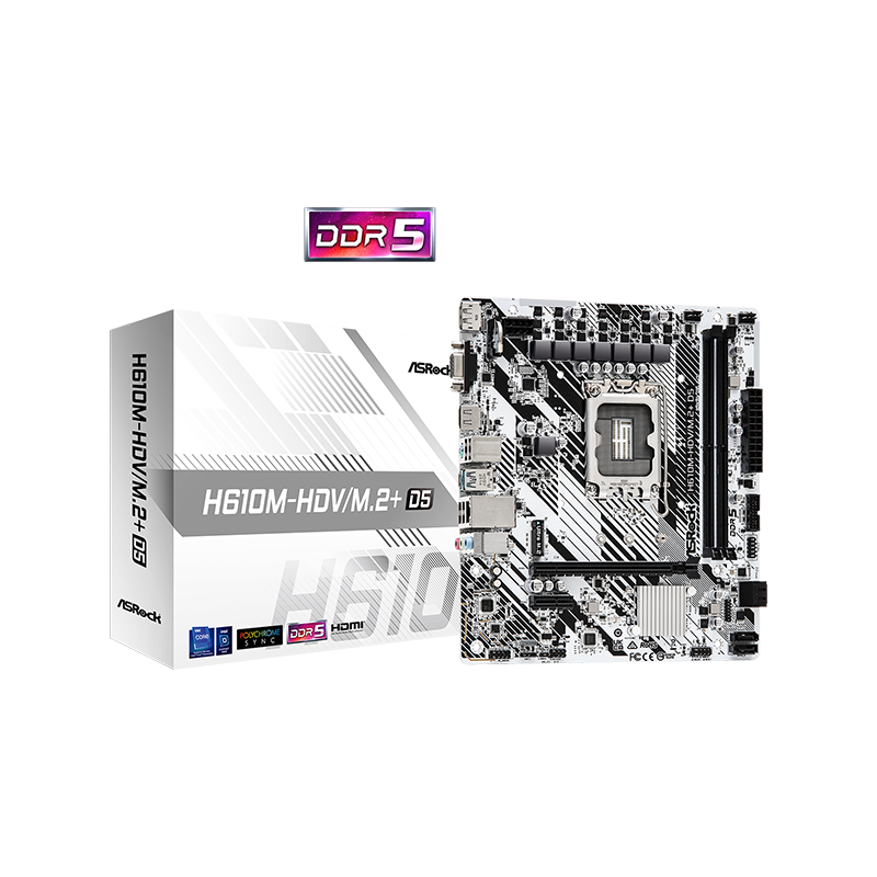 Motherboard ASRock (LGA1700) H610M-HDV/M.2+ DDR5