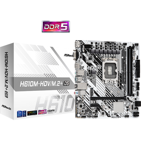 Motherboard ASRock (LGA1700) H610M-HDV/M.2+ DDR5