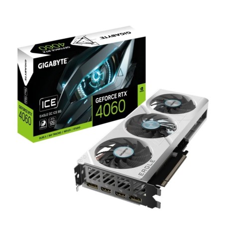 Placa de Video Gigabyte RTX 4060 Eagle OC ICE 8GB