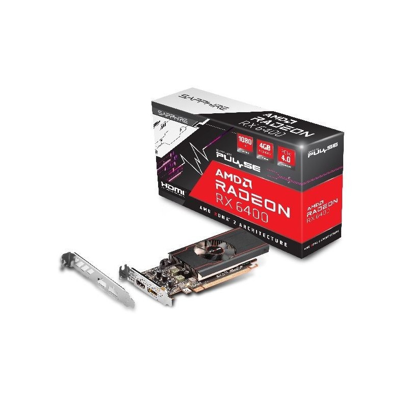 Placa de Video Sapphire RX 6400 Pulse LR 4GB