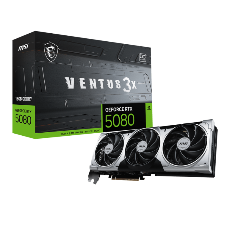Placa de Video MSI RTX 5080 Ventus 3X OC Plus 16GB