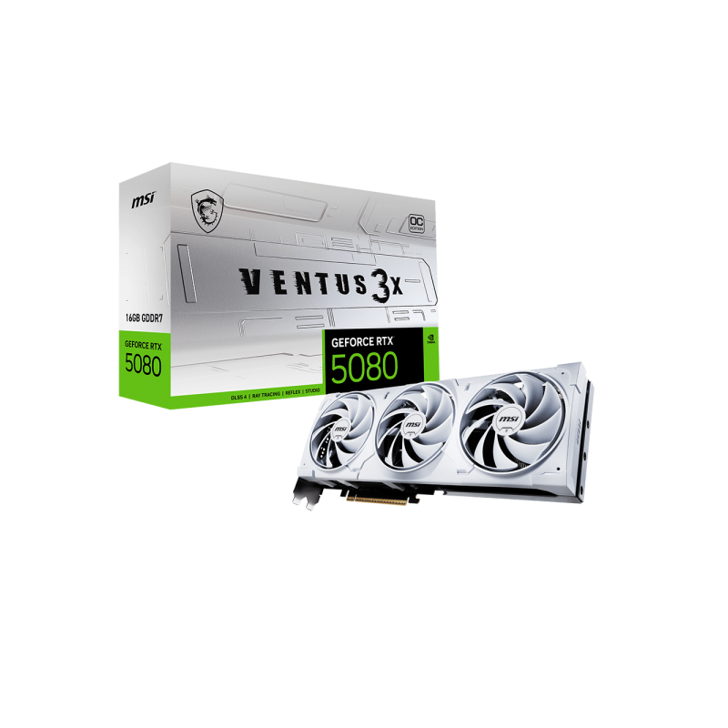Placa de Video MSI RTX 5080 Ventus 3X White OC 16GB