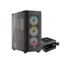 Gabinete Corsair 480T Black + Fuente CX550 550W 80+ Bronze