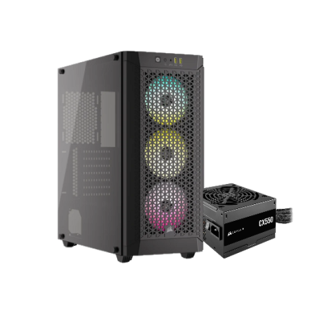 Gabinete Corsair 480T Black + Fuente CX550 550W 80+ Bronze