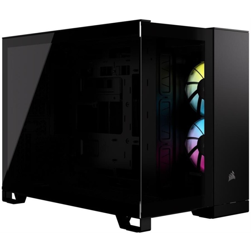 Gabinete Corsair 2500X Dual Chamber Black iCUE Fan RGB x2