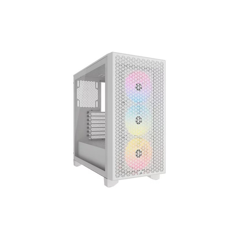 Gabinete Corsair 3000D RGB Airflow White RGB Fan x3