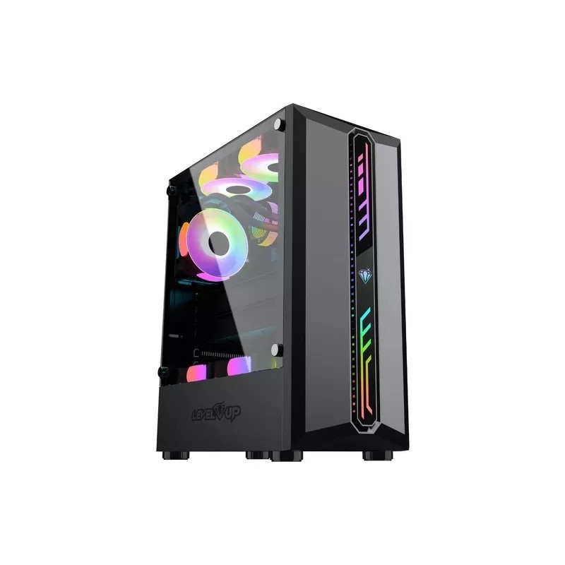 Gabinete Cassiopeia Atx Vidrio Templado X1 Fan Rgb