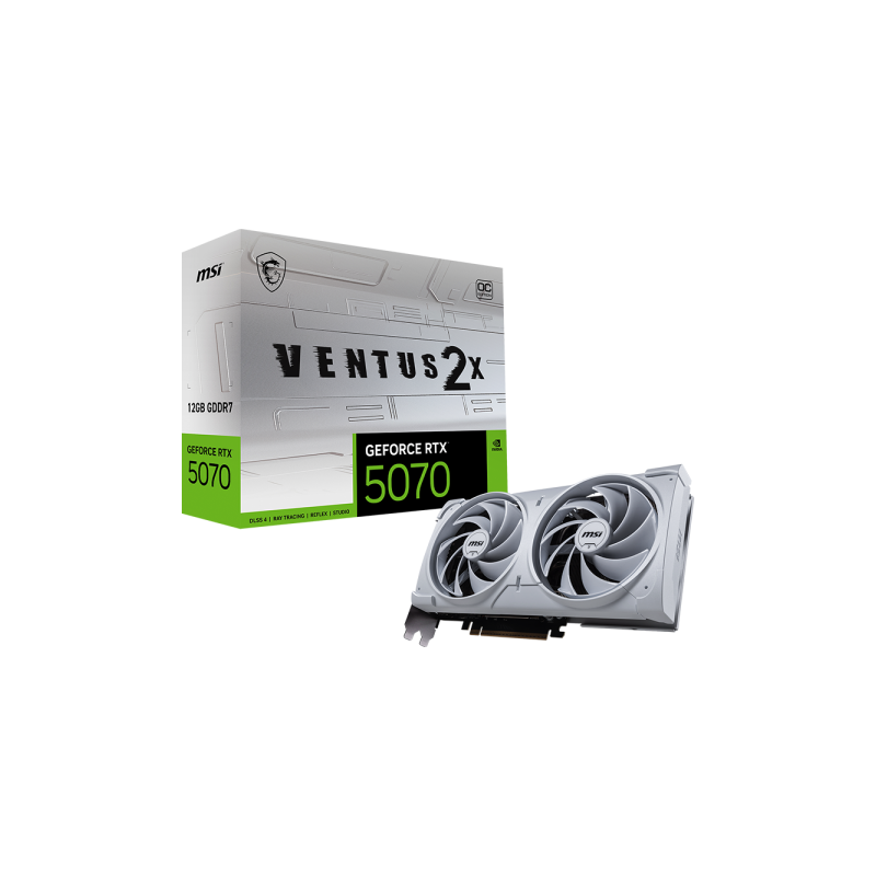 Placa de Video MSI RTX 5070 Ventus 2X OC White 12GB