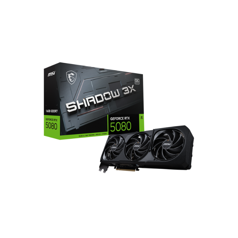 Placa de Video MSI RTX 5080 Shadow 3X OC 16GB