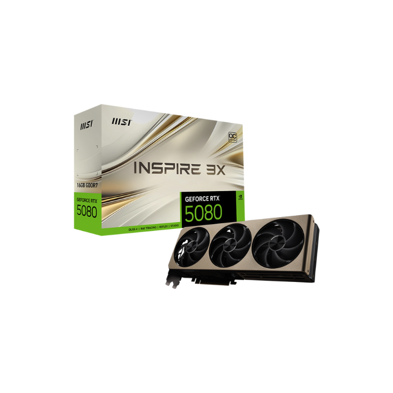 Placa de Video MSI RTX 5080 Inspire 3X OC 16GB