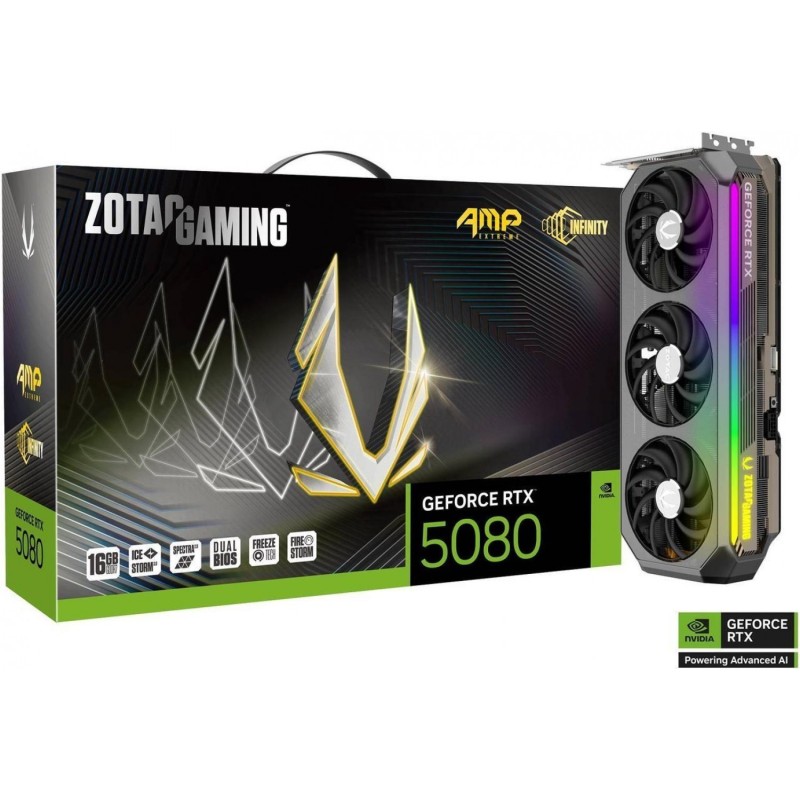 Placa de Video Zotac RTX 5080 AMP Extreme Infinity 16GB
