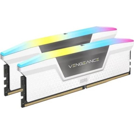 Memoria Corsair 32GB DDR5 6000MHz Vengeance RGB White CL30 (2x16GB)