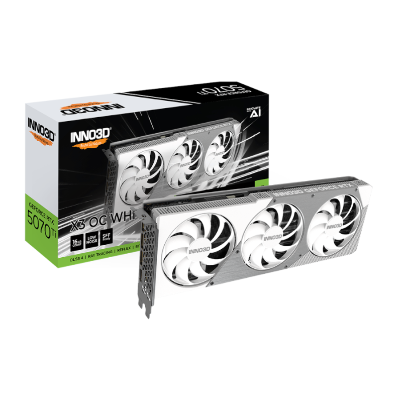 Placa de Video Inno3D RTX 5070 Ti X3 OC White 16GB