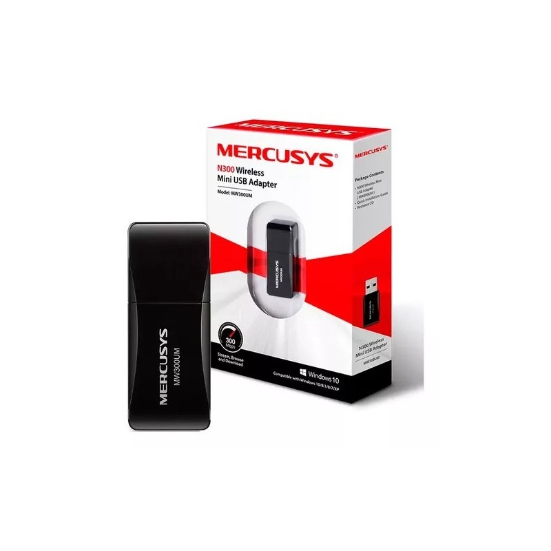 Adaptador de Red MW300UM Mini USB Mercusys 300Mbps