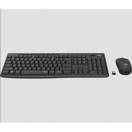 Teclado+Mouse Logitech Wir MK295 Silent Black