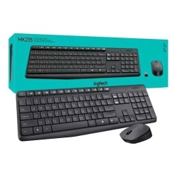 Teclado+Mouse Logitech Wir MK235 Grey