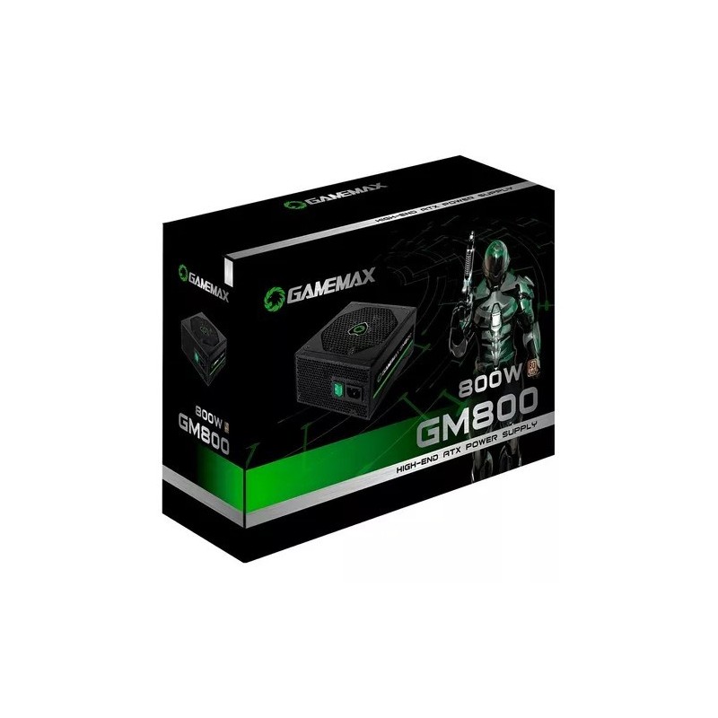 FUENTE 800W GAMEMAX 80 PLUS GM-800 FAN 14CM