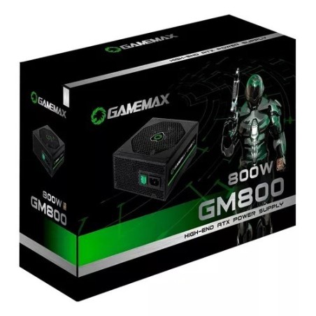 FUENTE 800W GAMEMAX 80 PLUS GM-800 FAN 14CM