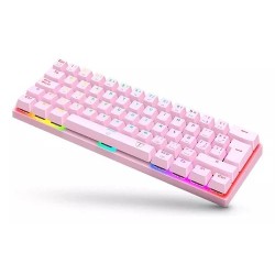 Teclado Mecanico Gamer 60% T-dagger Arena Rosa Rgb