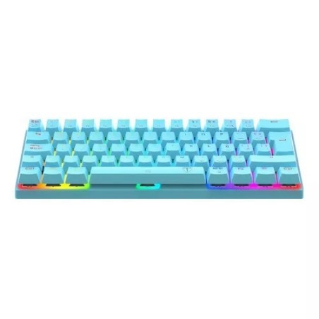 Teclado Mecanico Gamer 60% T-dagger Arena Celeste Rgb