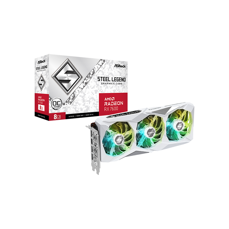 Placa de Video Asrock RX 7600 Steel Legend 8GB OC