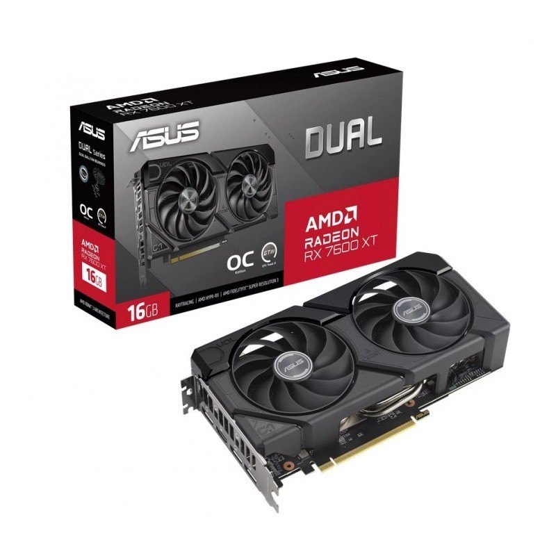 Placa de Video ASUS RX 7600 XT Dual 16GB