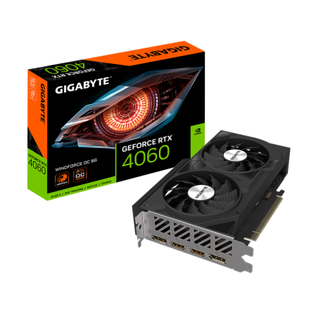 Placa de Video Gigabyte RTX 4060 Windforce OC 8GB