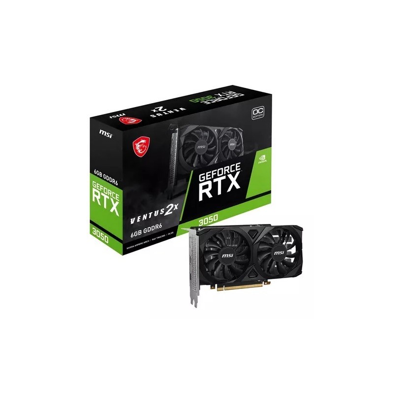 Placa de Video MSI RTX 3050 VENTUS 2X OC 8GB