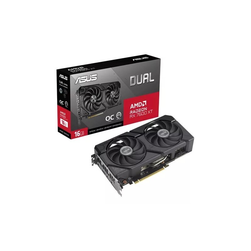Placa de Video ASUS RX 7600 XT Dual OC 16GB