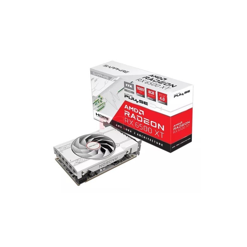 Placa de Video Sapphire RX 6500 XT ITX PURE White 8GB