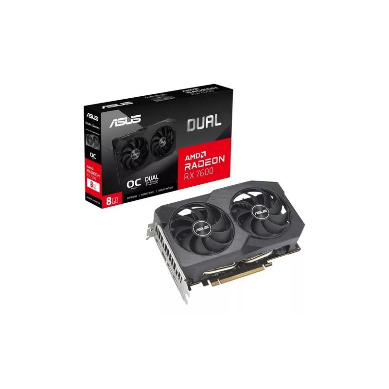 Placa de Video ASUS RX 7600 Dual OC 8GB