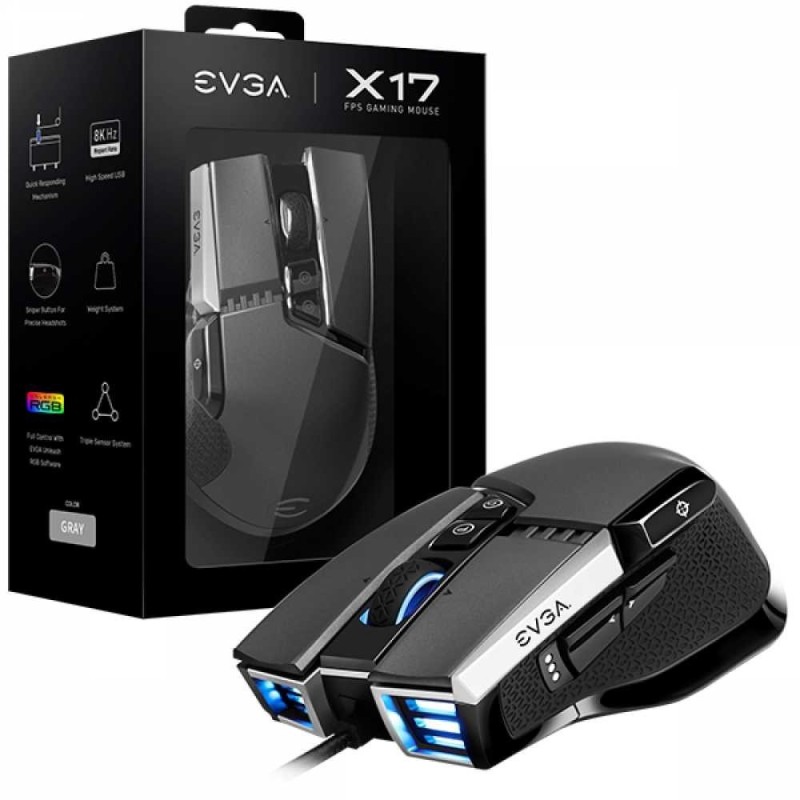 MOUSE GAMER EVGA X17 GREY