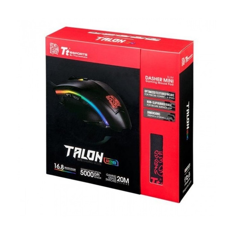 MOUSE GAMER TT ESPORTS TALON ELITE COMBO RGB BLACK
