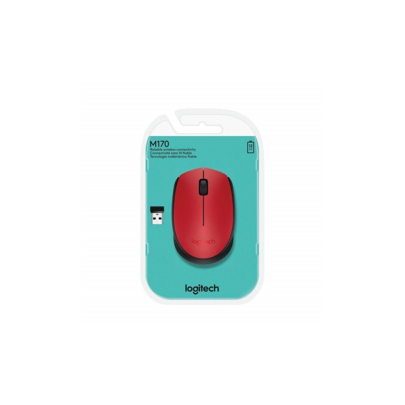 Mouse Inalámbrico LOGITECH M170 Rojo