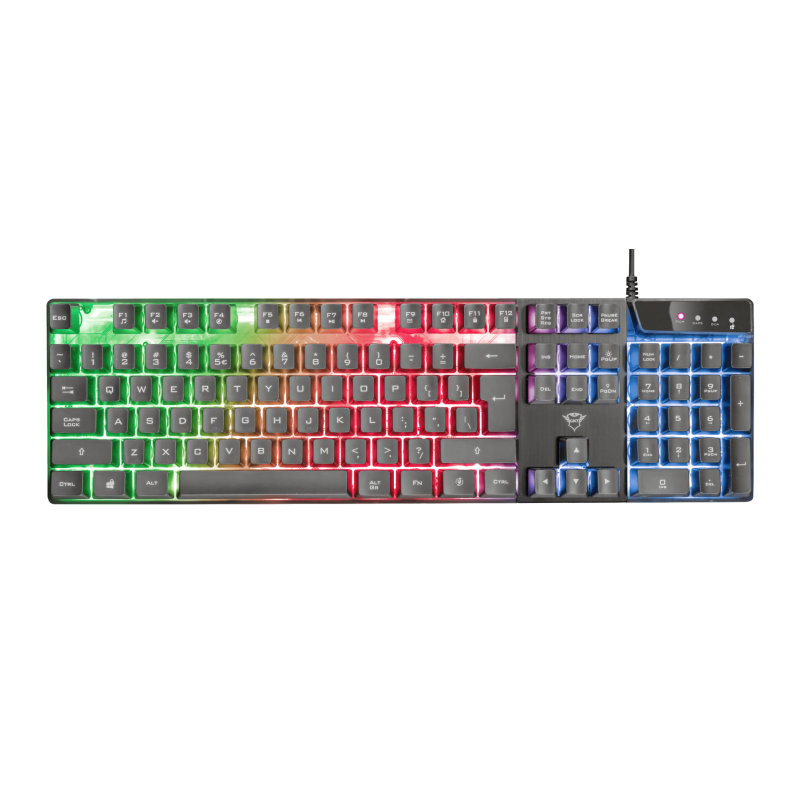 TECLADO GAMER TRUST AZOR GXT 835 / IDIOMA INGLES