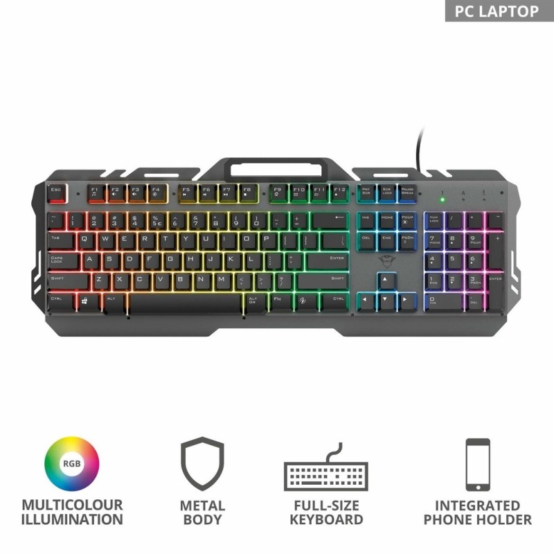 TECLADO GAMER TRUST ESCA METAL GXT853
