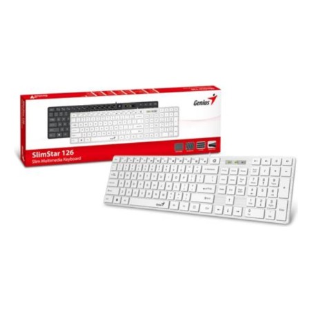 TECLADO GENIUS SLIMSTAR 126 WHITE USB